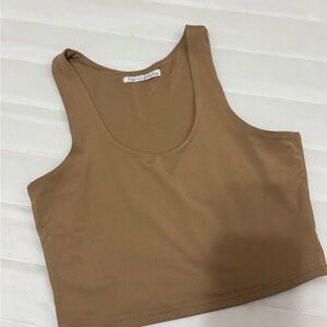 Tan Crop Top
